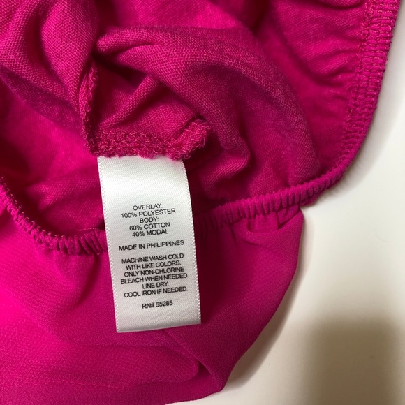 Hot Pink Winged Sleeve Dress Shirt with two layers - Picture 5 of 5